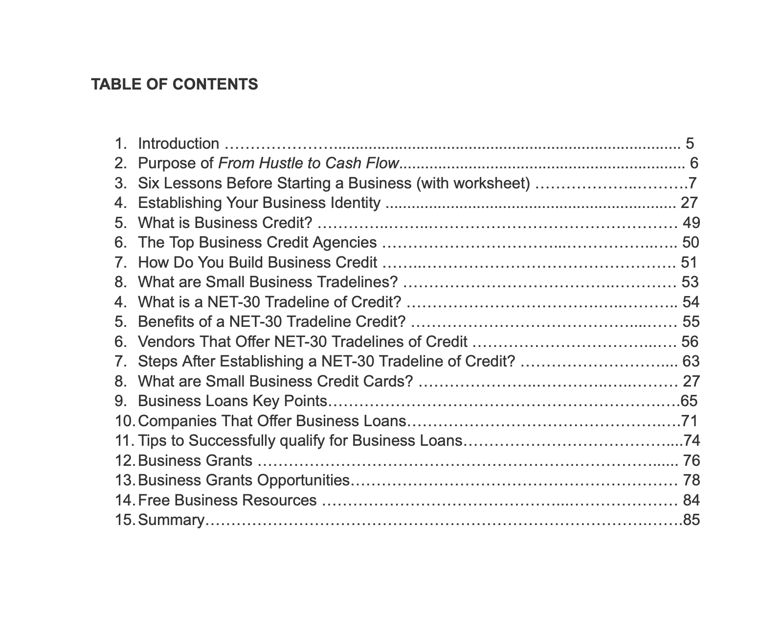 From Hustle to Cash Flow – a business guide by Joyce Parker on how to start, fund, and scale a business using credit, grants, and smart cash flow strategies.