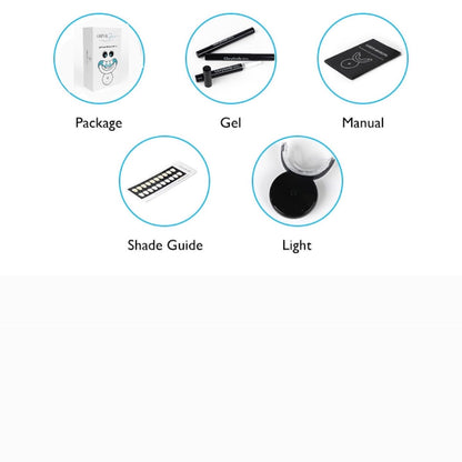 Grin & Glow Teeth Whitening Kit – vegan-friendly, non-invasive whitening system with LED light, whitening gel, and applicator for a brighter smile at home.